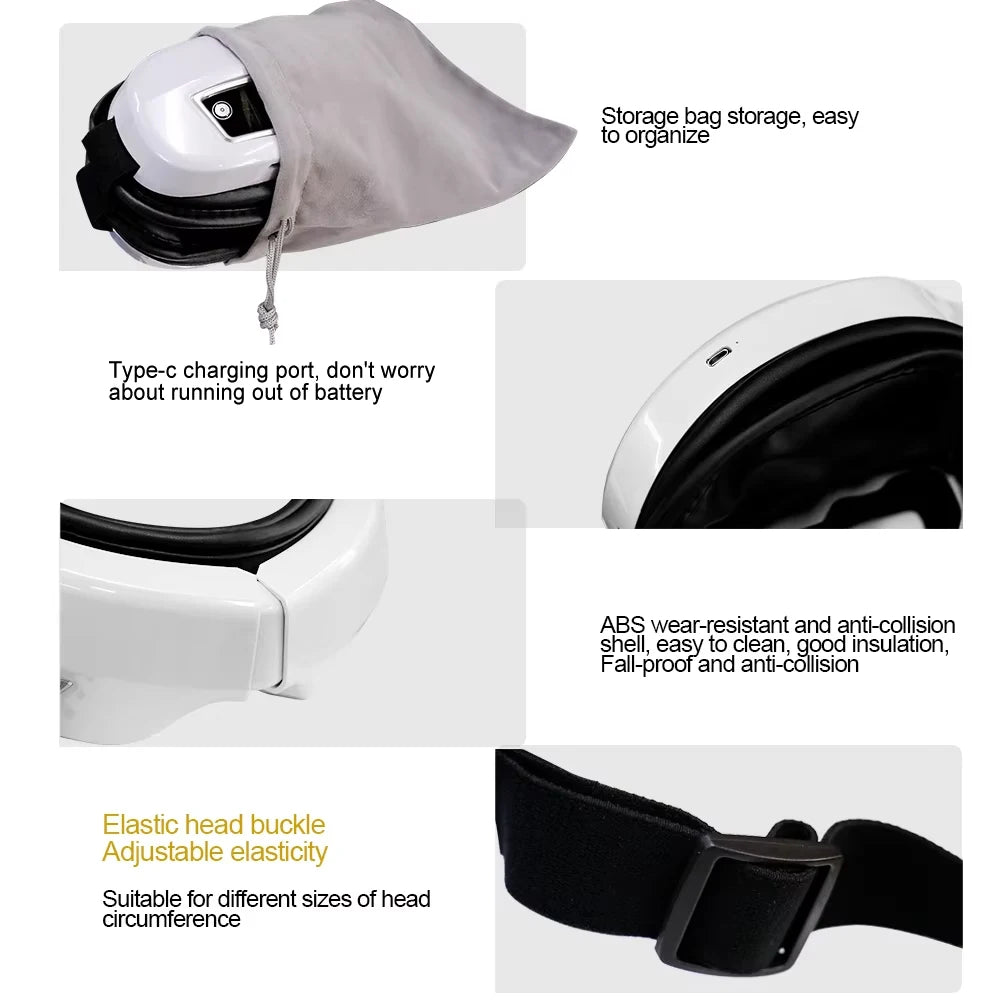 SereneEye Heated Eye Massager with Bluetooth Music
