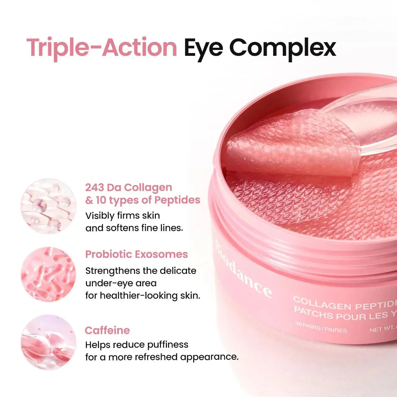 Diamond-Gel Collagen Peptide Eye Patches - LUMOAUR