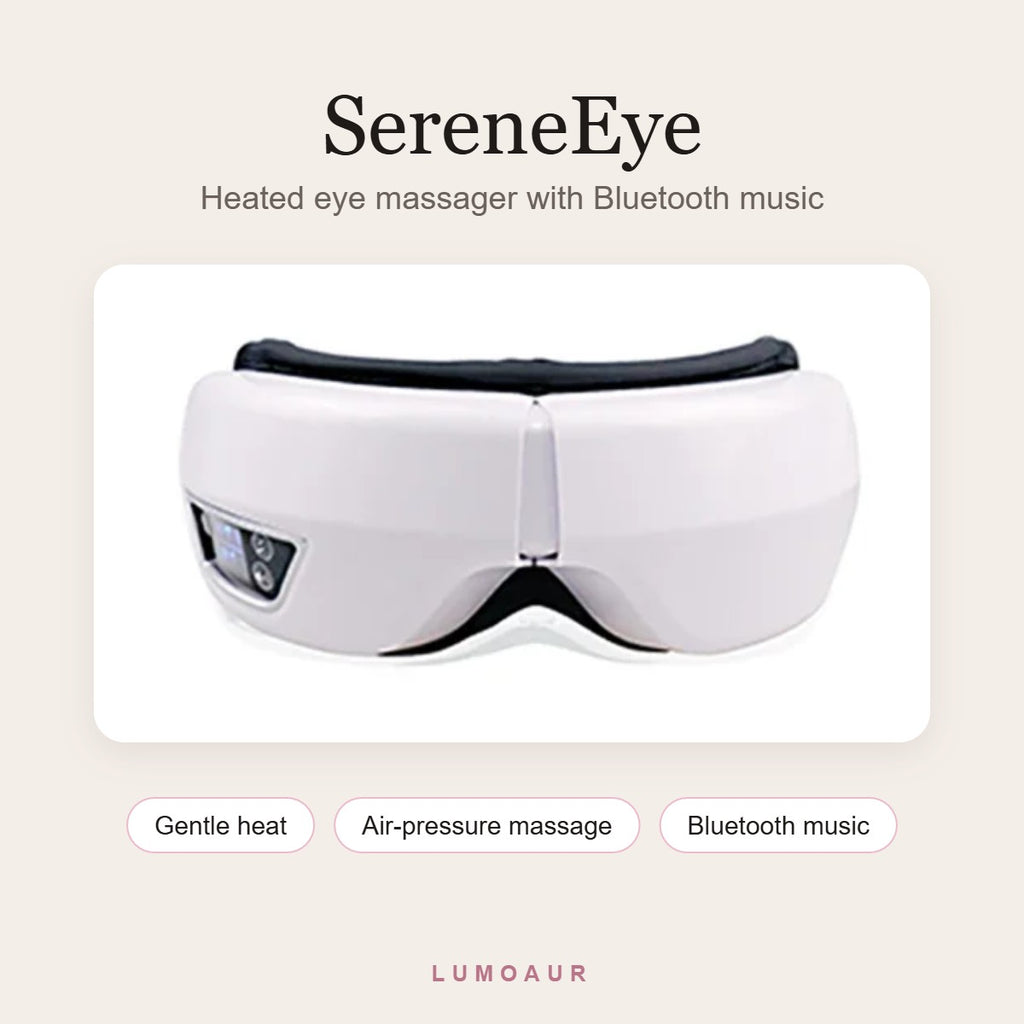 SereneEye heated eye massager with Bluetooth music