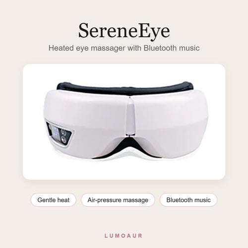 SereneEye heated eye massager with Bluetooth music
